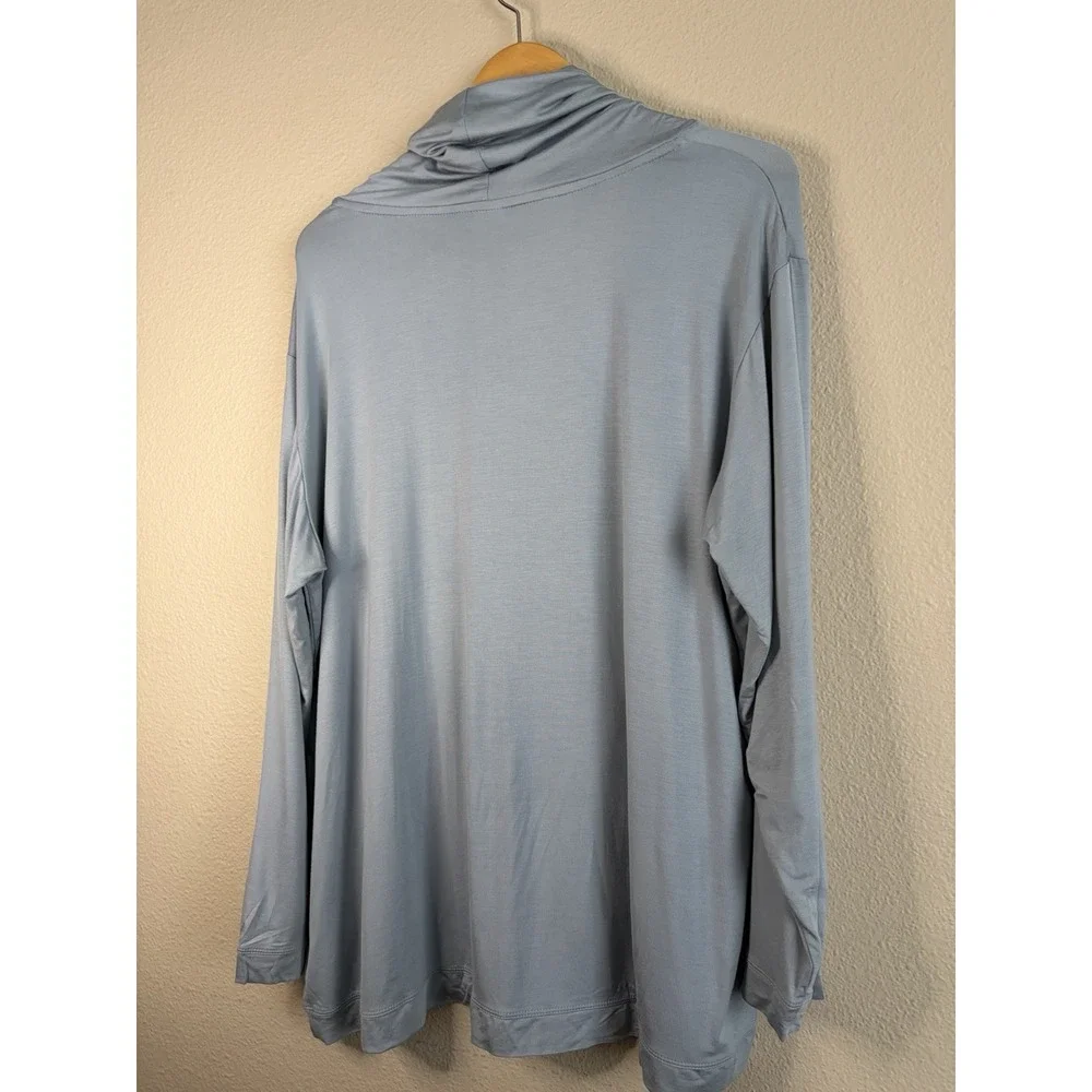Emirates Airlines Unisex Gray L/XL Modal Adjustable Cowl Neck Lounge Travel Top